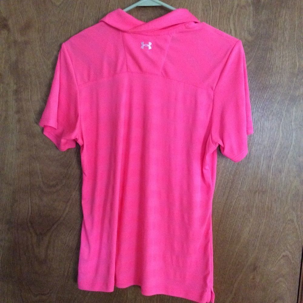 Under Armour HeatGear Athletic Shirt Pink SZ M - Picture 2 of 5